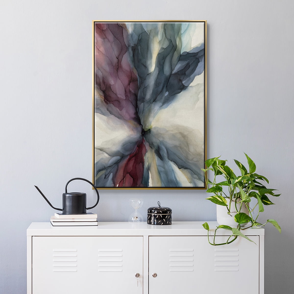 Untitled Framed Premium Gallery Wrapped Canvas - Ready to Hang - 17 x 25 - Gold Floating Frame