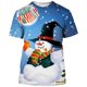 thumbnail image 1 of Camisetas con estampado de dibujos animados de Papá Noel para hombre, camisa de manga corta con gráfico de Navidad y nieve, ropa informal para vacaciones de verano, 1 of 4