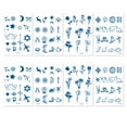 thumbnail image 1 of 8 hojas de tatuajes temporales para hombres, mujeres y adultos, pegatinas para tatuajes en los dedos, tatuajes falsos para fiestas, 1 of 6
