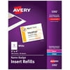 Avery Name Badge Inserts, 3" x 4", 300 Printable Inserts (5392)