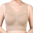 thumbnail image 4 of Everyday Bras for Women Athletic Sports Bra Compression Bra Sports Bra with Support Womens Bras Comfortable Packs Womens Bras Comfortable plus Size Sports Bras Women Women Sports Bra Khaki XL, 4 of 4