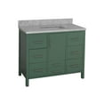 thumbnail image 3 of California 42" Bathroom Vanity with Sage Green Cabinet and Carrara Marble Top, 3 of 6