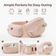 thumbnail image 4 of Portabebés Momcozy 2 en 1 con asiento de cadera para 20 kg, color rosa, 4 of 8