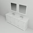 thumbnail image 6 of Dukes 84 in W White Double Bath Vanity, Cultured Marble Top, Faucet Set, and 34 in Mirrors, 6 of 9