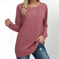 thumbnail image 2 of idosla Tunic Tops for Women 2025 Long Sleeve Shirts for Leggings Loose Fit Sweaters (Pink, 3XL), 2 of 4