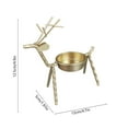 thumbnail image 3 of PEIBang Christmas Reindeer Tealight Candle Holders,Metal Candlestick Tea Light Stands for Christmas Home,Table,Fireplace,Party Decorations, 3 of 6