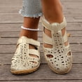 thumbnail image 2 of Women's Summer Closed Toe Casual Leather Sandals,Comfort Cutout Adjustable Ankle Strap Orthopedic Beach Fisherman Shoes, 43, 2 of 5