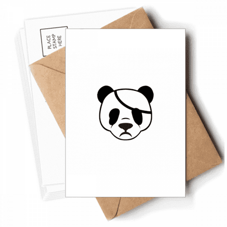 Face Panda Ruthless Blindfold Postcards Envelopes Blank Note Cards Mailing
