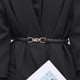 thumbnail image 2 of Vestido decorativo fino para mujer, suéter sencillo de moda que combina con todo, estilo abrigo, cinturón pequeño en la cintura, negro, moderno, 2 of 6