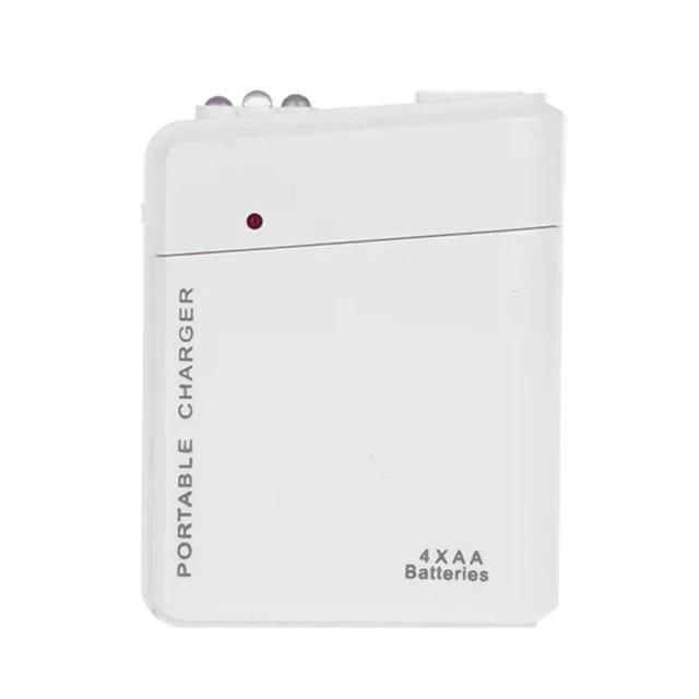 Cargador de emergencia portátil universal para 4 pilas AA con puerto USB J6I9