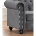 thumbnail image 5 of RN Furnishings modern sofa Loveseat velvet fabric Living room furniture Set-Gray, 5 of 6