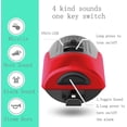 thumbnail image 2 of 1 bocina eléctrica para bicicleta, 100-125 dB, campana electrónica para bicicleta, 4 modos de sonido con batería recargable USB, bocina de bicicleta impermeable de silicona antirrobo de alto volumen (, 2 of 4