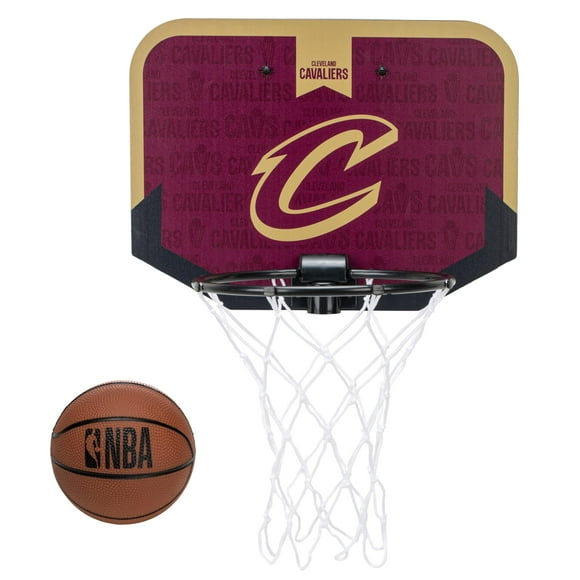 Franklin Sports NBA Cleveland Cavaliers Mini Over The Door Basketball Hoop - Kids Indoor Mini Hoop + Ball - NBA Fan Shop Toy for Bedroom + Office - Over The Door Set