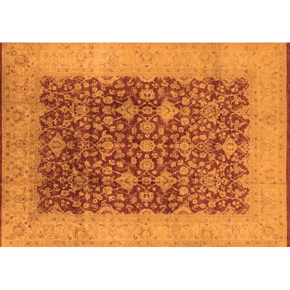 Ahgly Company Indoor Rectangle Oriental Orange Industrial Area Rugs, 2' x 5'