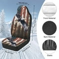 thumbnail image 7 of Uorisanigo Car Seat Cover, 2-Pack Retro American Flag Eagle Auto Front Seat Protectors, Flurry Seats Protection Universal Car Accessories for Auto Trucks Van SUV, 7 of 7
