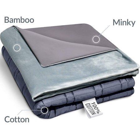 Rongo Weighted Blanket Premium Comforter Dual Sided Cover Minky