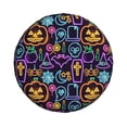 thumbnail image 3 of Rv Spare Tire Cover 16 inch - pumpkins halloween design Tire Covers for Trailers, Adjustable Camper Spare Tire Cover, 3 of 7
