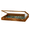 Green Felt, variant on Trade Show Display Case Portable (Walnut) - Acrylic Sides