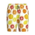 thumbnail image 6 of Daiia Lemon Orange Mens Woven Stretch Pajama Short,Short Pajama Pants-Small, 6 of 7