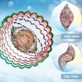 thumbnail image 3 of Mandala Manjusaka Wind Spinner - 12″ Stainless Steel Hanging Sculptures | 3D Kinetic Laser Cut Metal Art Decoration for Yard/Garden/Indoor, Creative Decor Gift, 3 of 5