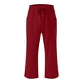thumbnail image 3 of Women Pants Casual Womens Pants Red Work Pants Women Lounge Pants for Women High Waisted Trousers Women Fall Pants for Women 2025, 3 of 4