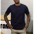 thumbnail image 4 of Playera De Manga Corta Para Hombre Camisa Henley Con Botones, 4 of 7