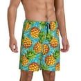 thumbnail image 2 of Sikiie Pineapple Mens Pajama Shorts, Lightweight Lounge Pant with Pockets Soft Sleep Pj Shorts for MenX-Large, 2 of 6