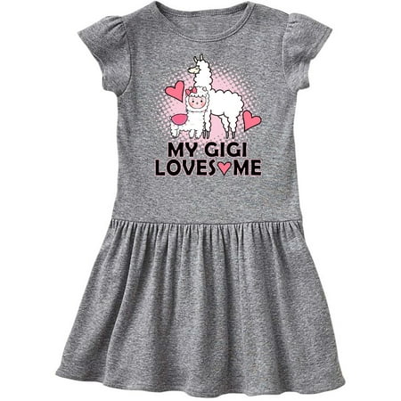 

Inktastic My Gigi Loves Me Llama Gift Toddler Girl Dress