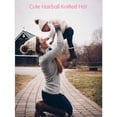 thumbnail image 3 of Bonnet en Laine Tricoté Chaud pour Femmes, Cache-Oreilles, 3 of 8