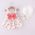 thumbnail image 2 of EnJoCho toddler Baby Kids Girls Sleeveless Floral Princess Dress Hat Outfits Little Children Girl Summer Trendy Dress Outfits Cute Dresses 4-5 Years, 2 of 4