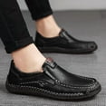 thumbnail image 4 of Men's Casual Faux Leather Loafers Slip-On Hand-Stitched Driving Walking Shoes, 4 of 8