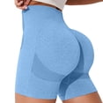 thumbnail image 1 of Pantalones cortos de ciclismo sin costuras para mujer, con cintura alta y efecto fruncido en el trasero, tallas S-XL, ideales para yoga y fitness., 1 of 5