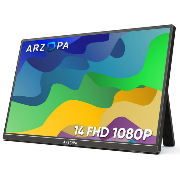 Monitor portátil ARZOPA Kickstand 14,0" FHD 1080P