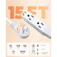 thumbnail image 3 of Cable de alimentación DEWENWILS, enchufe plano giratorio de 15 pies y 360°, 13 A, 125 V, 3 of 7