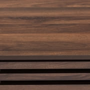 Baxton Studio Eckhart Modern and Contemporary Walnut Brown Finished Wood Cat Litter Box Cover House