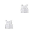 thumbnail image 2 of Qarigey Tank Top Breast Chaleco Camisa Pecho Binder Trans Ropa interior Fortalecer Vendaje Reforzado Corto Mujer Blanco Blanco L 2piezas, 2 of 6