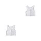 thumbnail image 1 of Qarigey Tank Top Chaleco Camisa Pecho Trans Elástico Deportes Ropa Interior Vendaje Reforzado Corsé Corto Transpirable Mujer Blanco XL Blanco SG 2piezas, 1 of 6