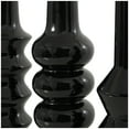 thumbnail image 6 of DecMode 3"W, 11"H Abstract Bubble Inspired Black Ceramic Vase with Varying Shapes, Set of 3, 6 of 10