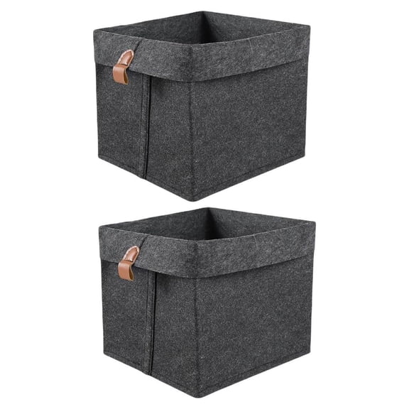 AOOOWER 2pcs Fashionable Children's Toy Organizers Cubes 12L Capacity Craft from Safe Farbic Felt Materials for Playrooms
