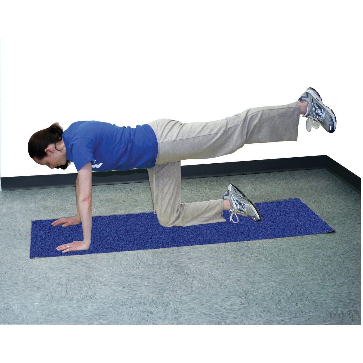 CanDo Exercise Premium Yoga Mat, 68" x 24" x 0.25", Blue