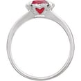 thumbnail image 2 of FB Jewels 14k White Gold Created Ruby & .05 CTW Diamond Ring Size 7, 2 of 2