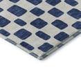 thumbnail image 6 of HomeRoots 669292 8 x 10 ft. Navy Blue & Ivory Geometric Transitional Washable Machine Made Rectangle Area Rug with UV Protection, 6 of 7