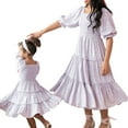 thumbnail image 1 of Fortune Mommy and Me Dresses Matching Set Summer Boho Dress Square Neck Ruffle Sleeves Floral Dress, 1 of 9