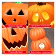 thumbnail image 5 of Happydeer Halloween Pumpkin Lamp Spooky Light Up Pumpkin Figurine Glowing Decorative Pumpkin with LED Light for Haunted House Halloween Home Garden Decor (Type I), 5 of 7