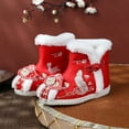 thumbnail image 2 of huajiao 1 Pair Girls Hanfu Shoes Chinese Embroidered Flower Flat Retro Ethnic Slope- Heel Shoes Vintage Floral Silk Shoes, 2 of 6