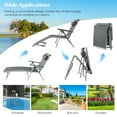 thumbnail image 6 of Patiojoy Outdoor Chaise Lounge Chair, Folding Lounge Chair w/ 8-Level Adjustable Backrests Heavy-Duty Aluminum Frame Cozy Headrest Pillow, 6 of 8