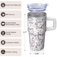 thumbnail image 3 of 20OZ Unicorn Themed Tumbler with Handle Insulated Travel Cup Great Presents for Women Unicorn Enthusiasts Perfect for Birthday Christmas and Art Gallery Openings, 3 of 6