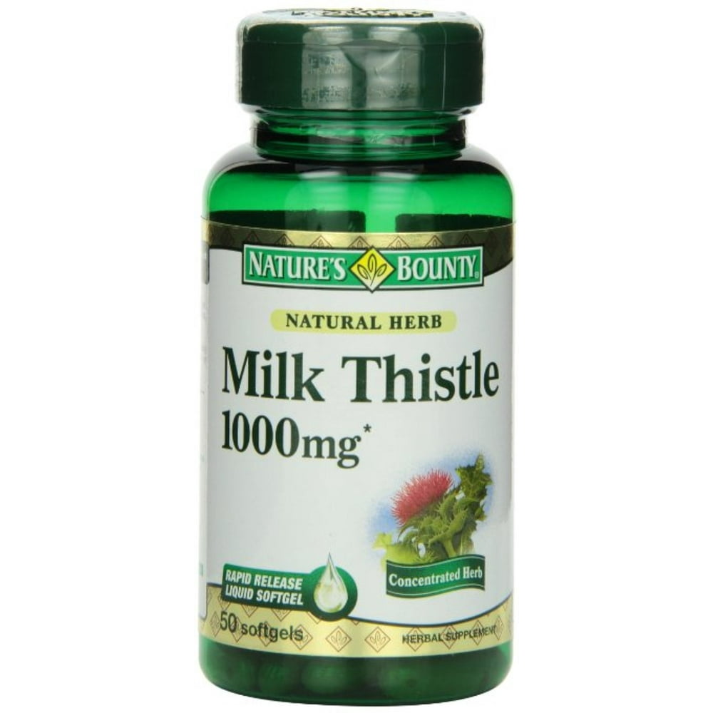 Nature's Bounty Milk Thistle 1000mg Softgels 50 ea