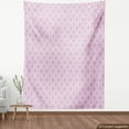 thumbnail image 3 of Ambesonne Ikat Fabric by the Yard Upholstery, Pastel Toned Trefoil Motifs, 3 Yards, Lilac White, 3 of 4