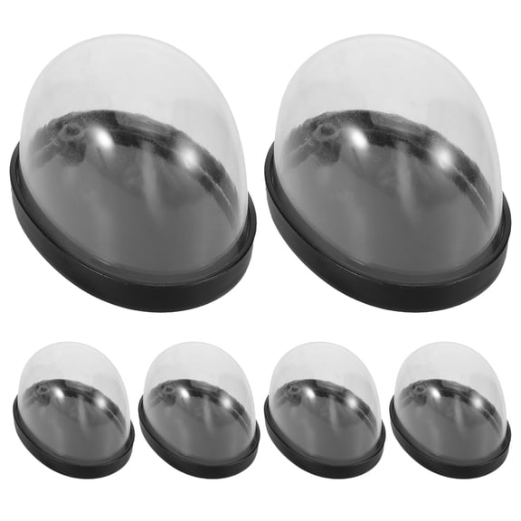 BESTYASH 6-Pack Clear Plastic Dome Cloche for Snow Globe Crafting, Display Cases, and Mini Plant Terrariums